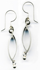 PARA $100-sterling silver earrings with sanding disk texture (1 1/2" long not including ear wire) PARA $100-sterling silver earrings with sanding disk texture (1 1/2" long not including ear wire)